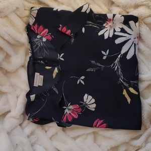 COPY - Van Heusen dark blue floral blouse, XL